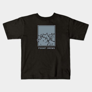 Pack of cute little piglets  in grey ink Kids T-Shirt